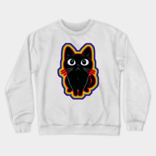 LGBTQ+ rainbow Black cat Crewneck Sweatshirt